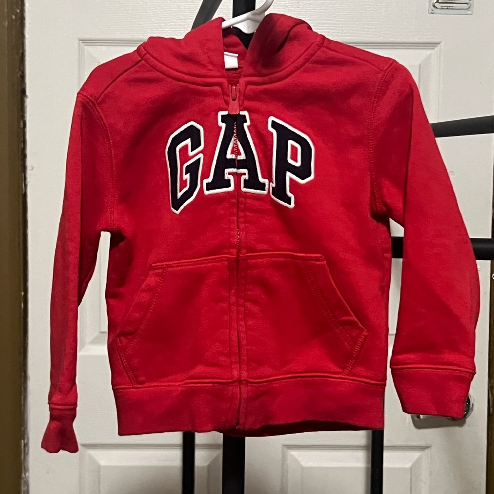 GAP Kids Bold Red Zip-Up Hoodie - Picture 2 of 4